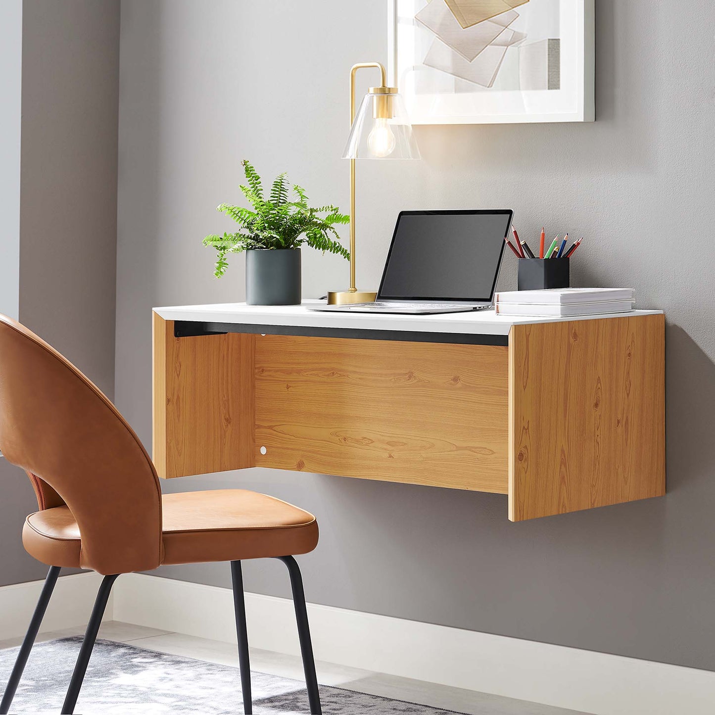 Bureau mural Kinetic 38" par Modway