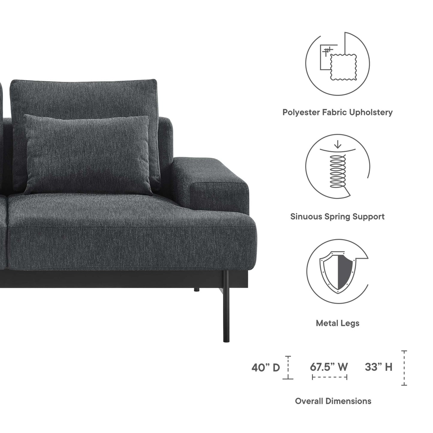 Proximity Upholstered Fabric Loveseat