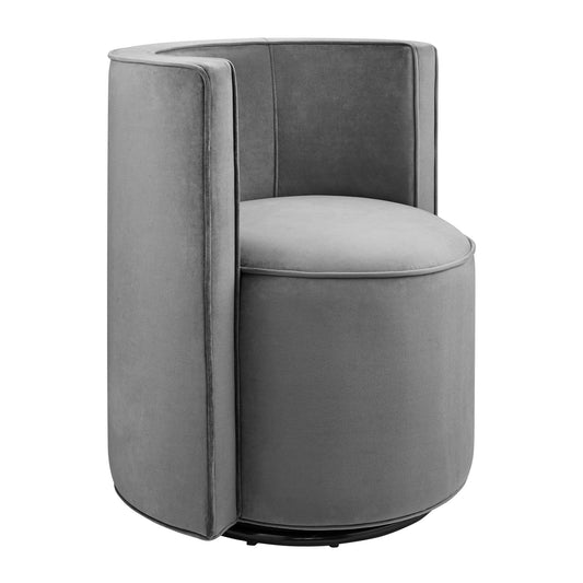 Della Performance Velvet Fabric Swivel Chair