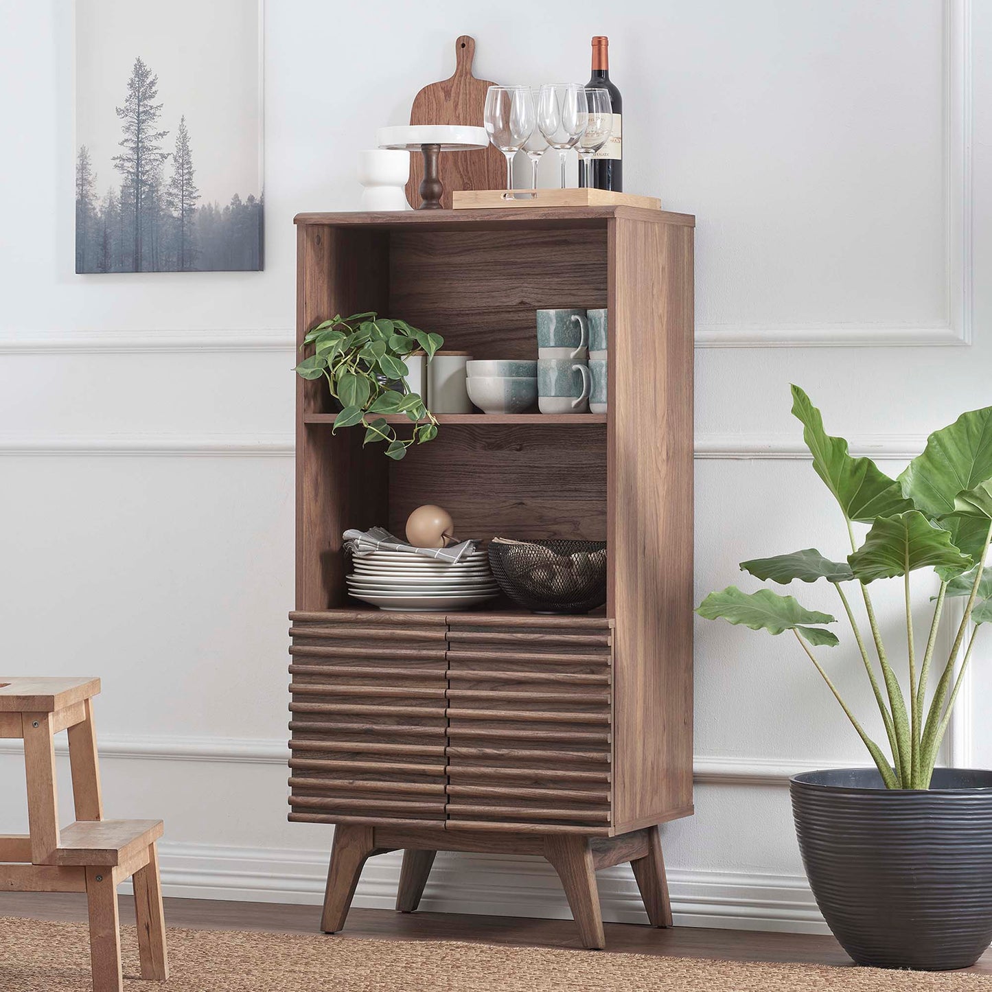 Render Display Cabinet Bookshelf