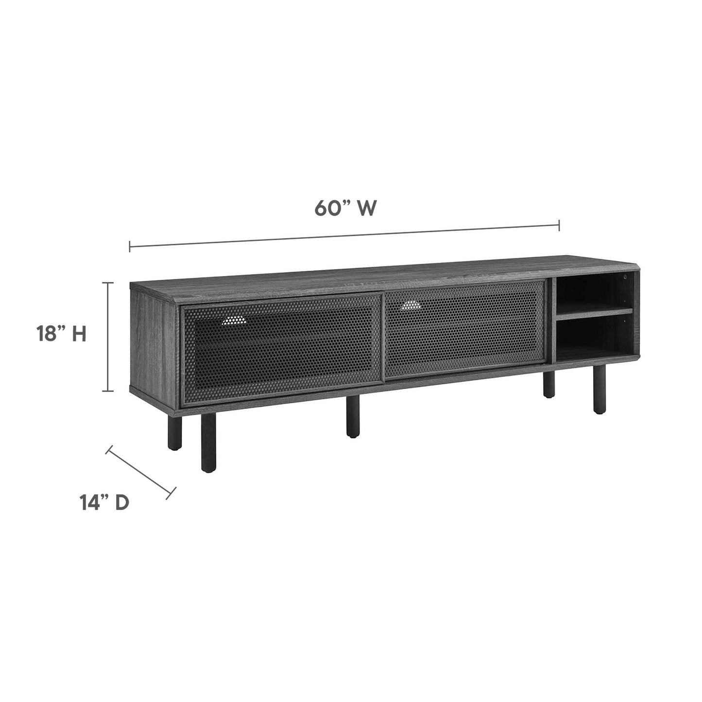 Meuble TV Kurtis 60" par Modway