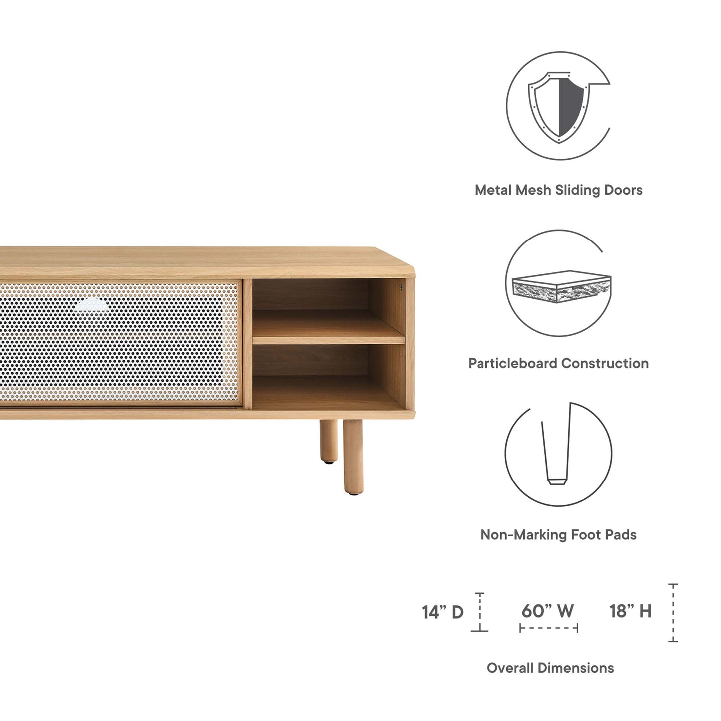 Meuble TV Kurtis 60" par Modway