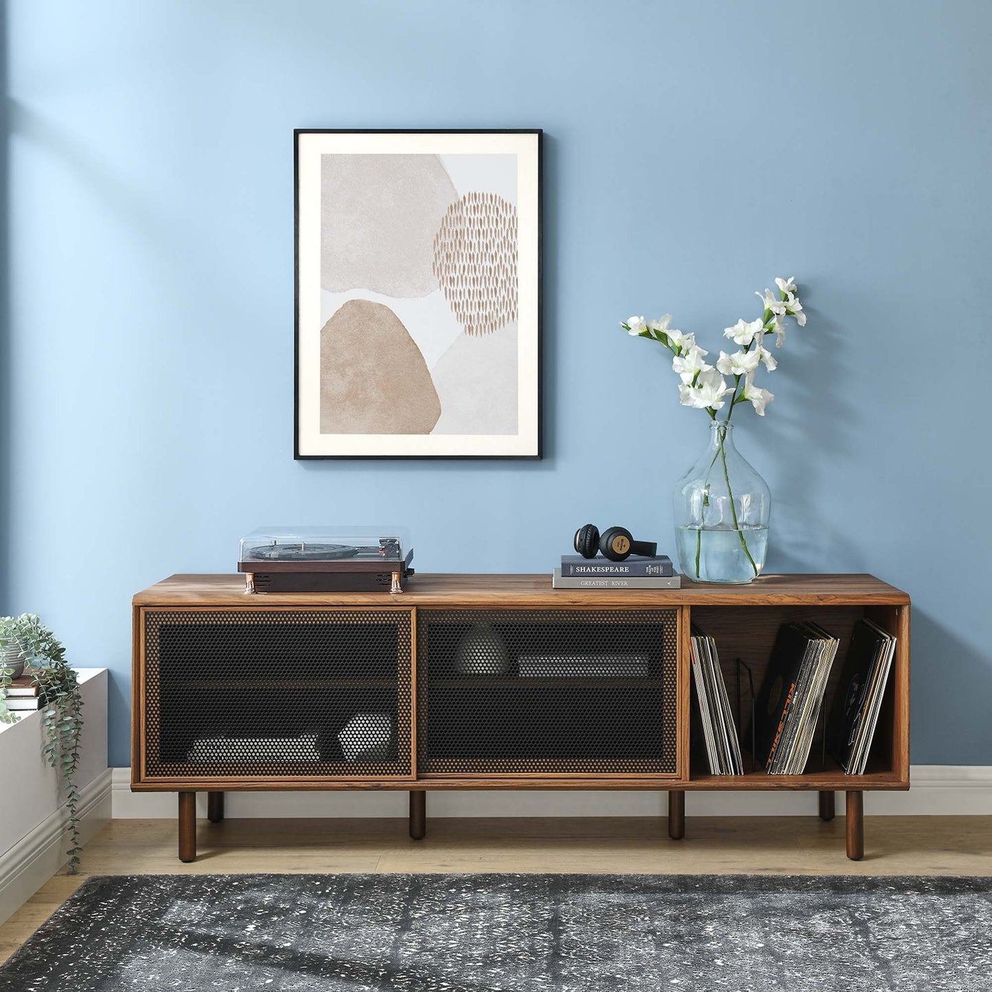 Meuble TV et disque vinyle Kurtis 67" par Modway