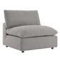 Commix Down Filled Overstuffed Boucle Fabric Armless Chair