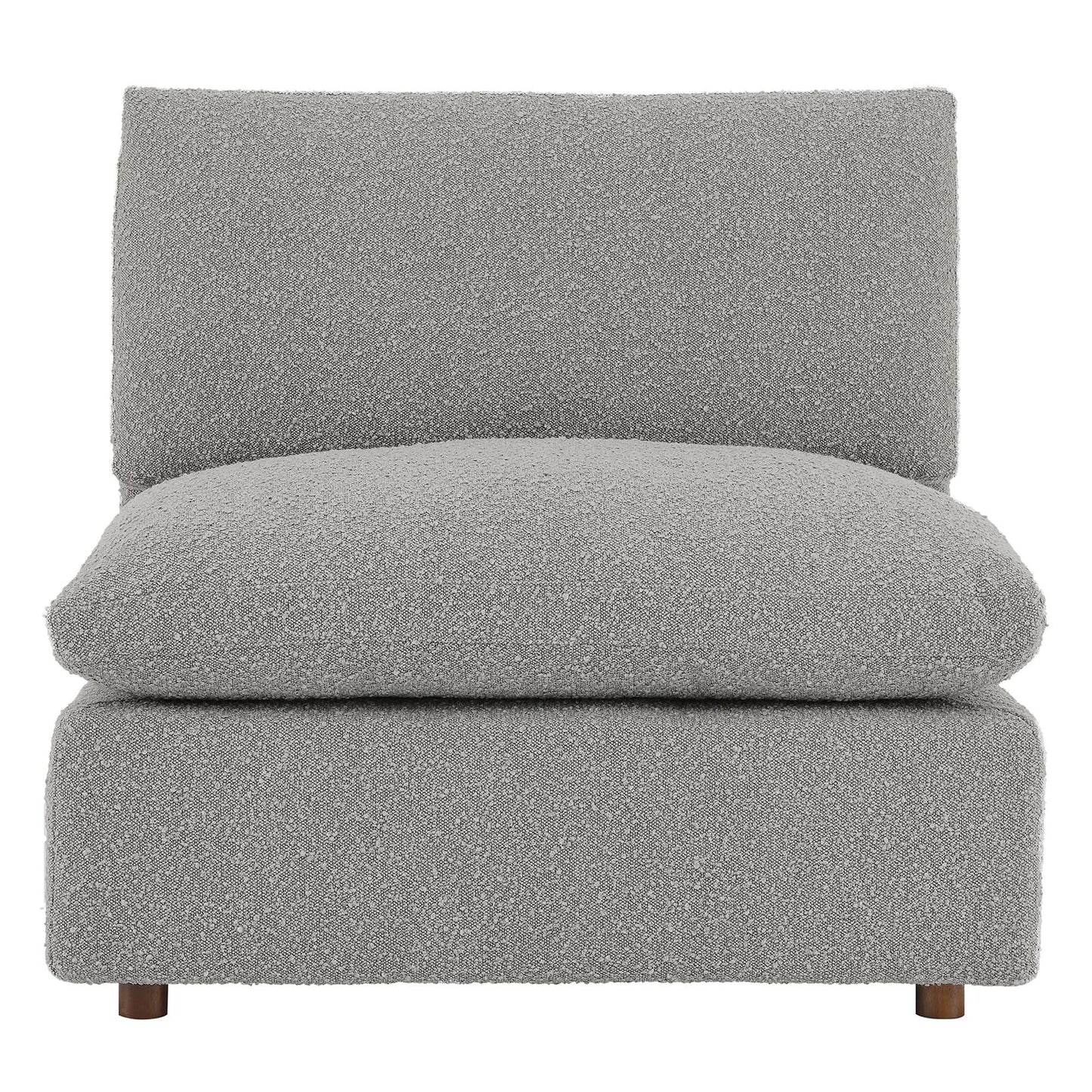 Commix Down Filled Overstuffed Boucle Fabric Armless Chair