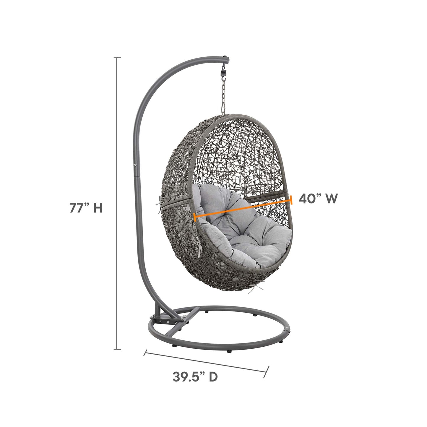 Chaise pivotante d'extérieur en rotin pour patio Encase par Modway