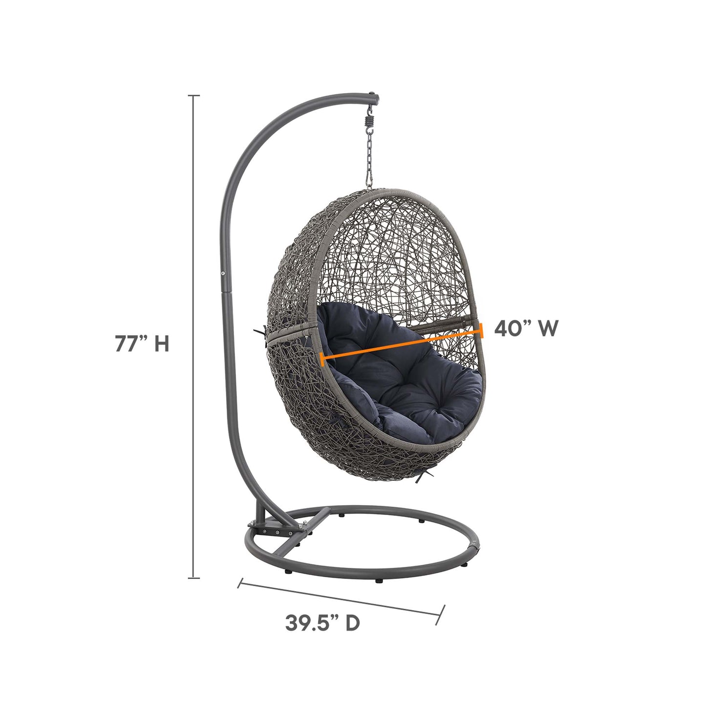 Chaise pivotante d'extérieur en rotin pour patio Encase par Modway