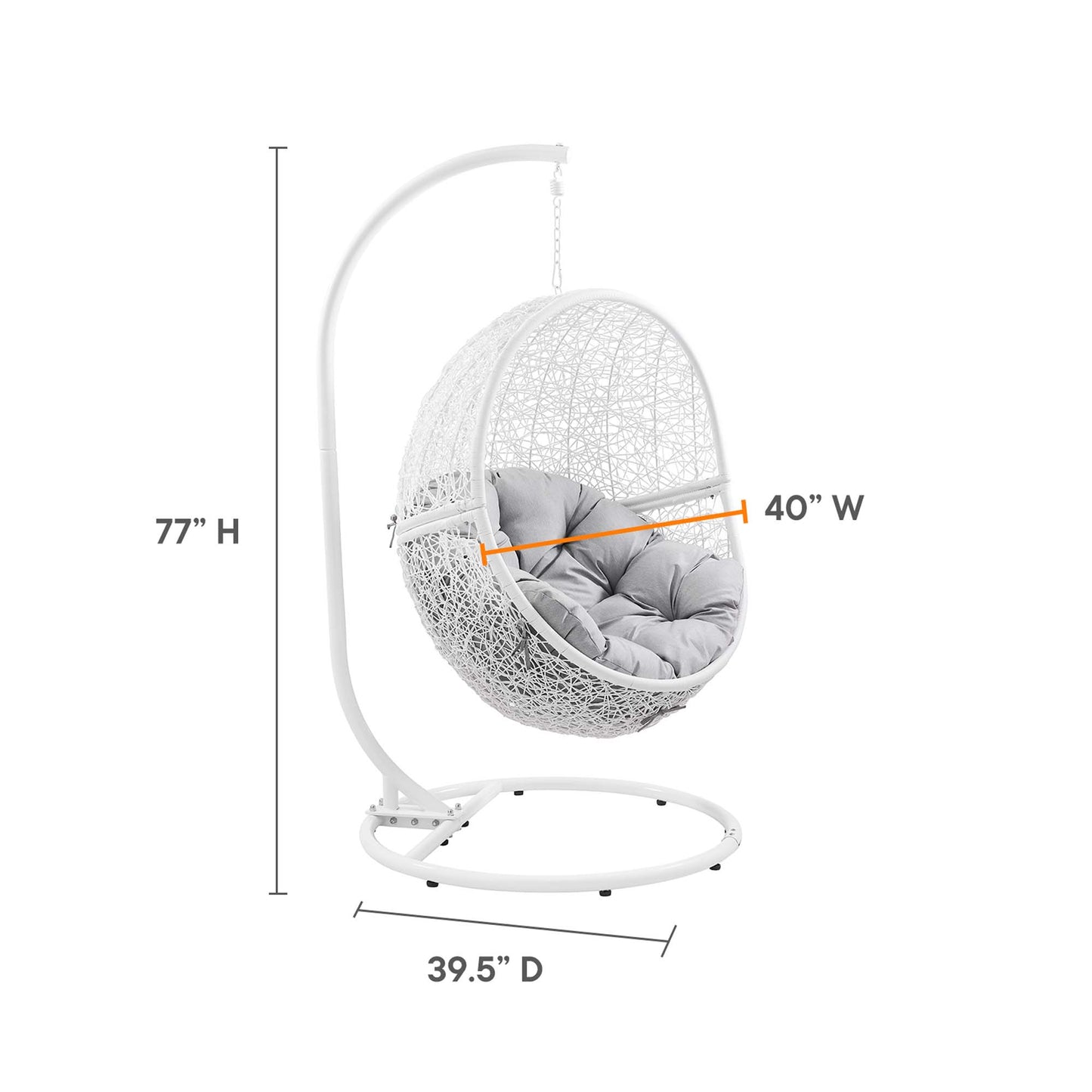 Chaise pivotante d'extérieur en rotin pour patio Encase par Modway