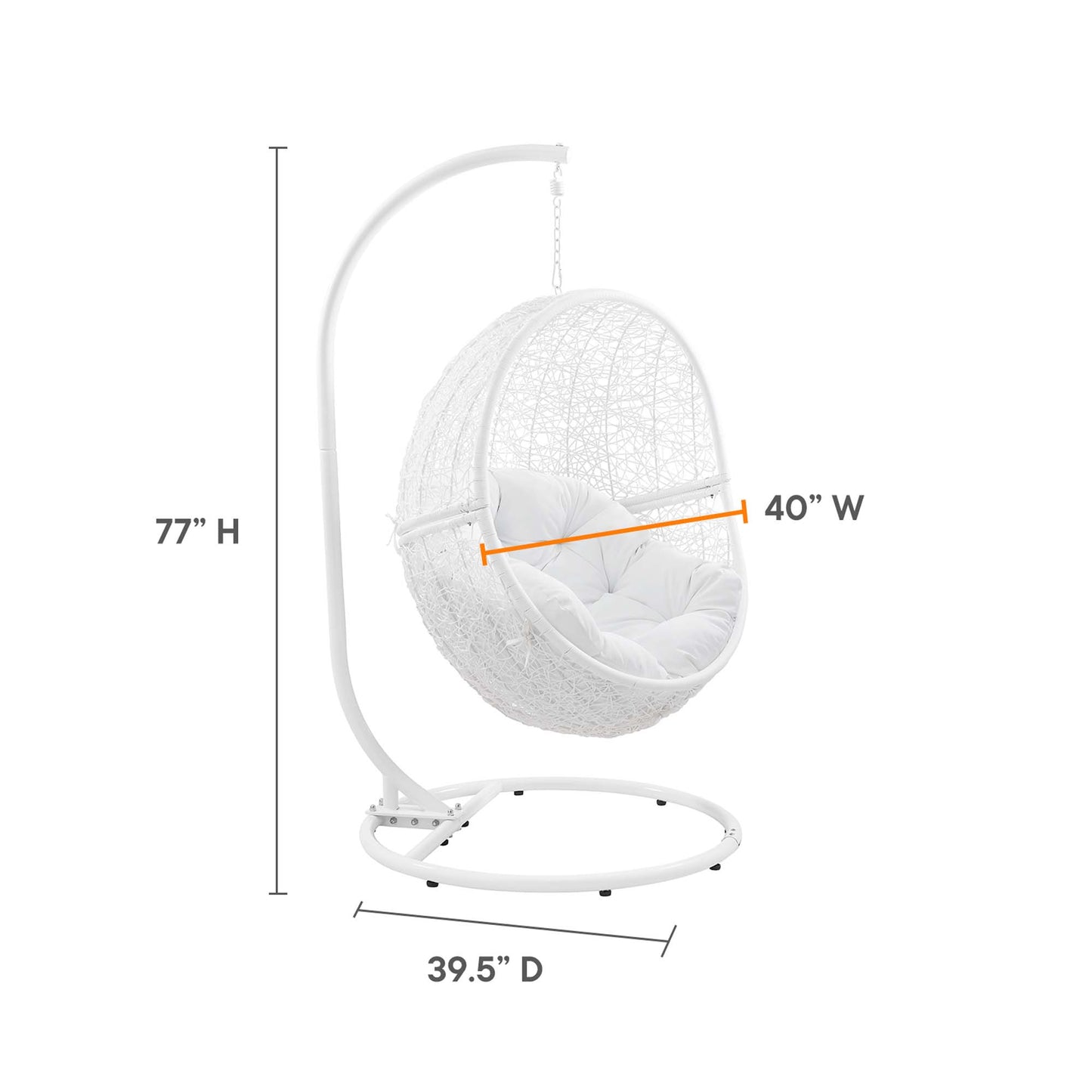 Chaise pivotante d'extérieur en rotin pour patio Encase par Modway