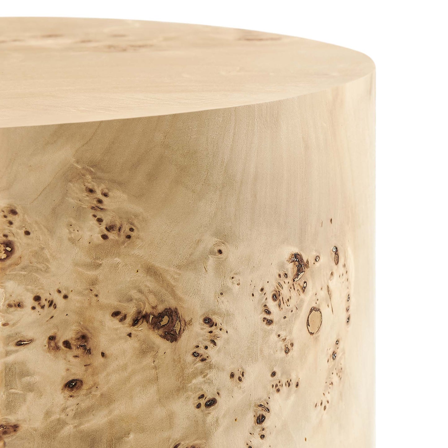 Cosmos 16" Round Burl Wood Side Table