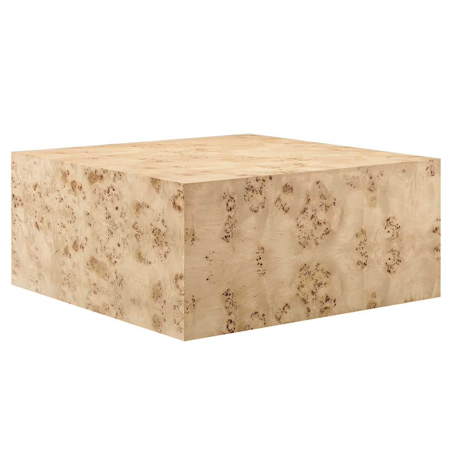 Cosmos 36" Square Burl Wood Coffee Table