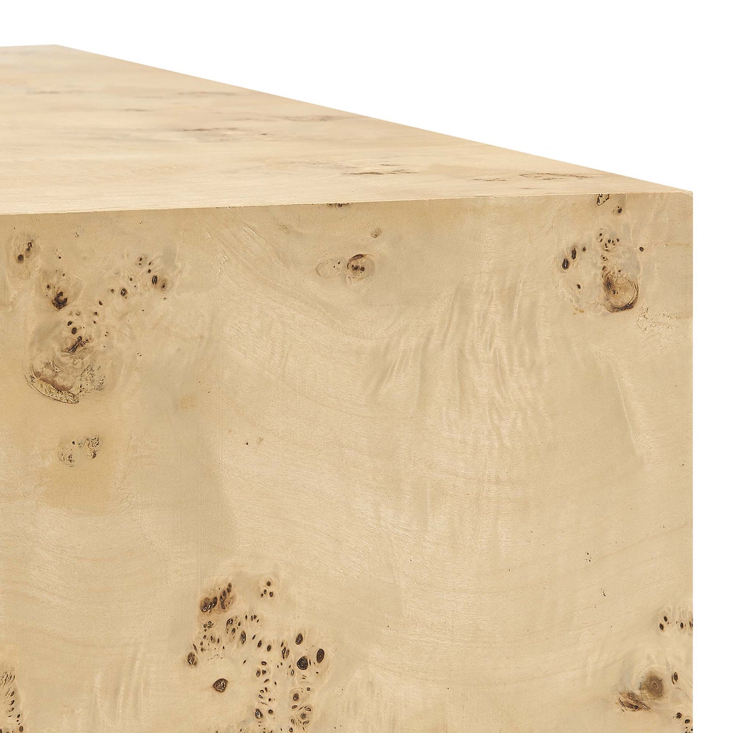 Cosmos 16" Square Burl Wood Side Table