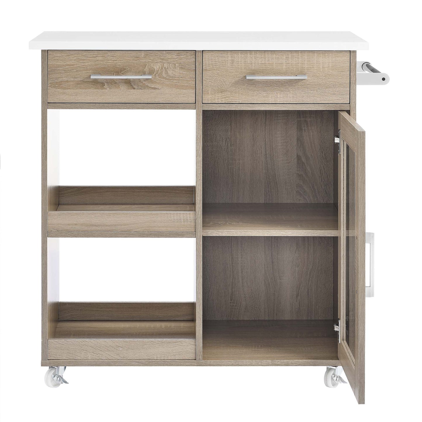 Culinary Kitchen Cart With Towel Bar