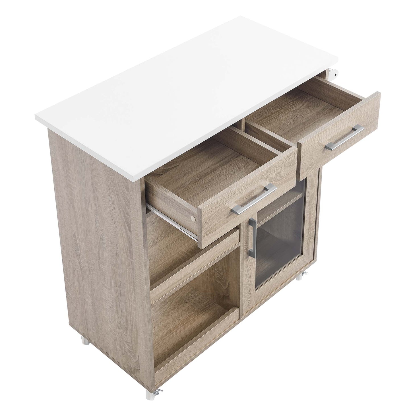 Culinary Kitchen Cart With Towel Bar