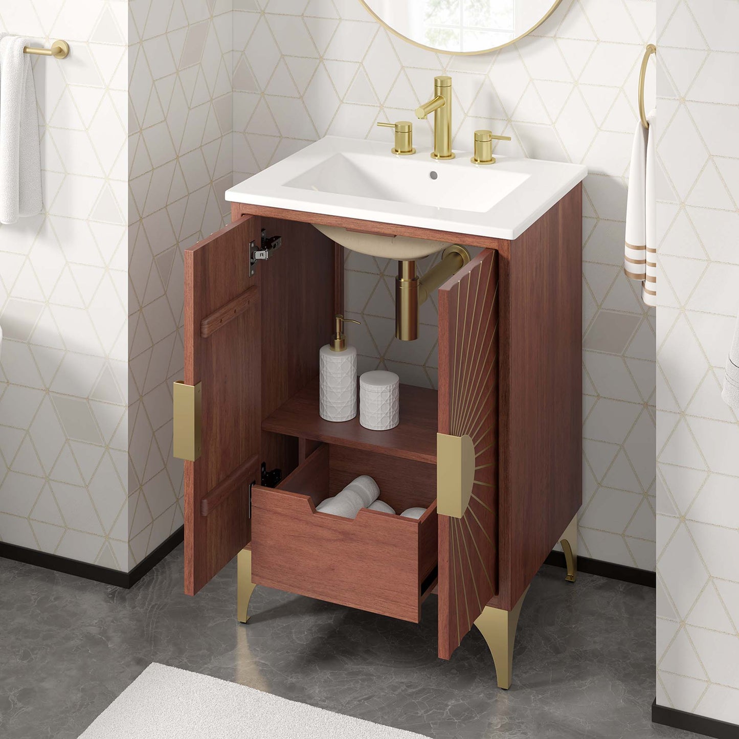 Meuble-lavabo Daylight 24" par Modway