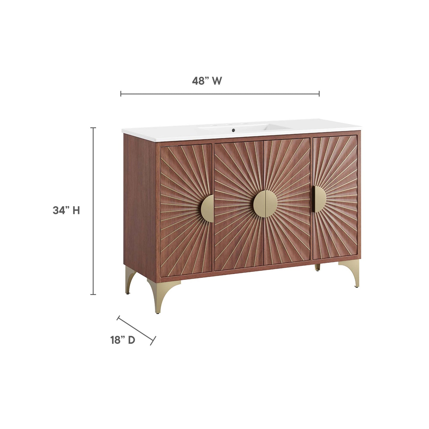 Meuble-lavabo Daylight 48" par Modway