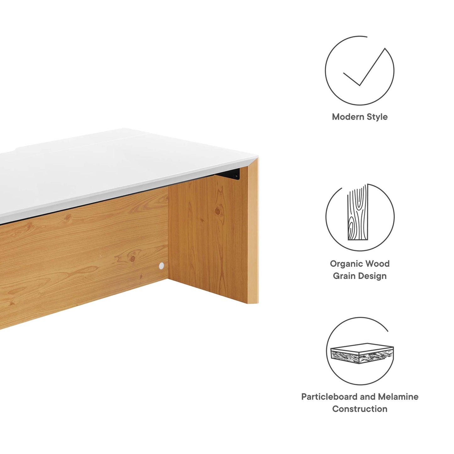 Kinetic 38" Wall-Mount Office Desk With Cabinet and Shelf