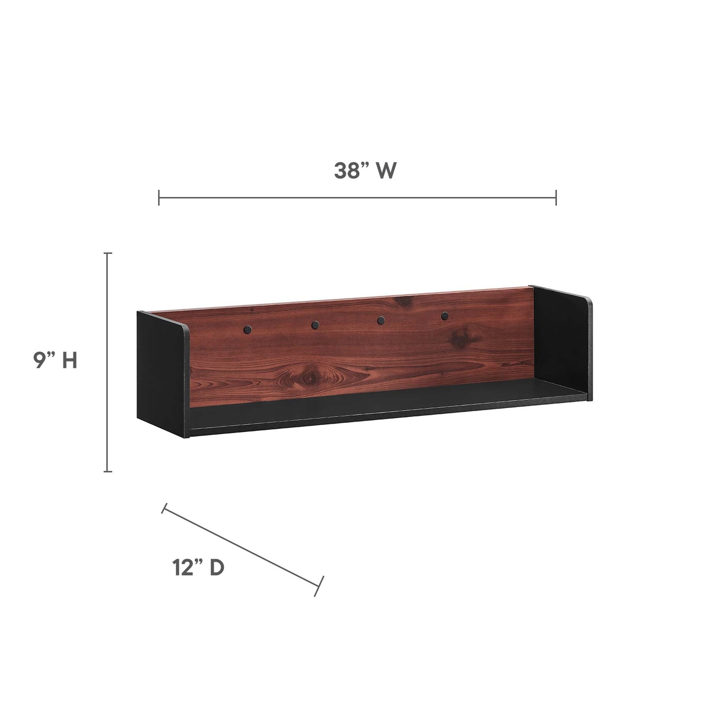 Kinetic 49" Wall-Mount Office Desk With Cabinet and Shelf