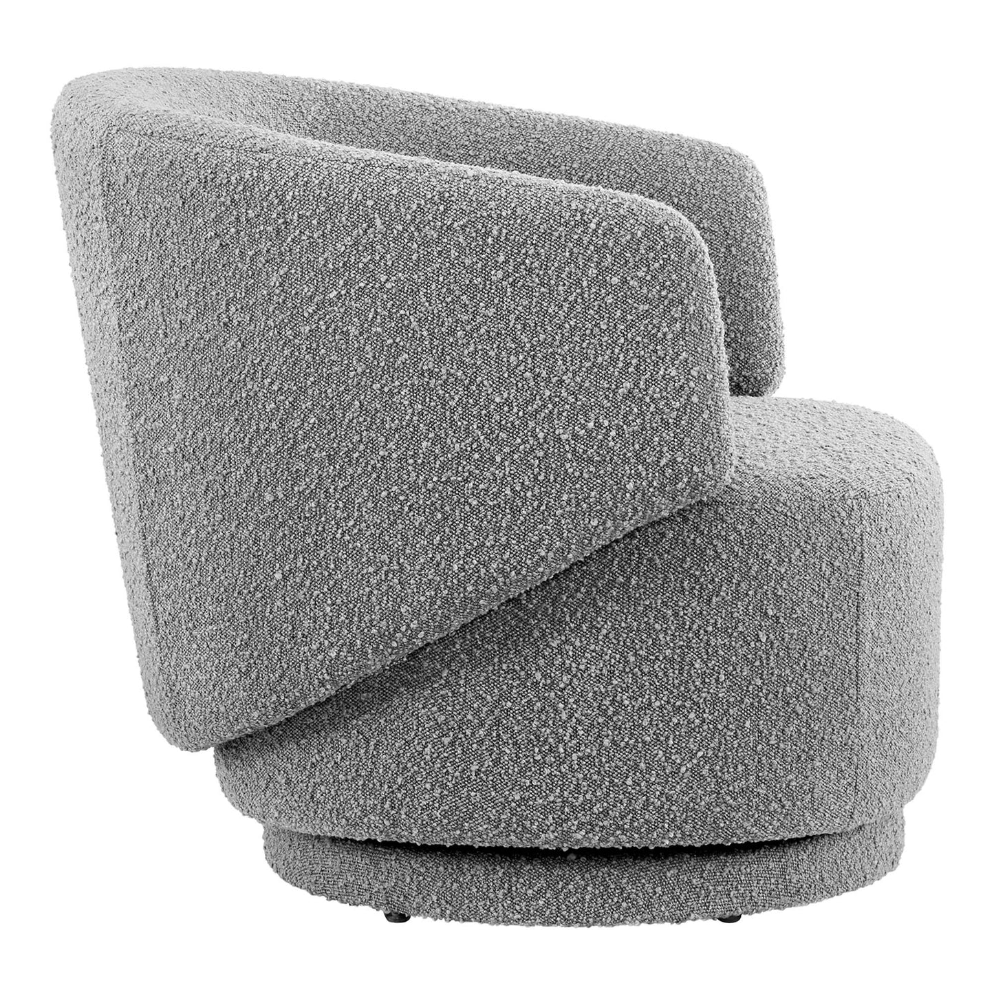 Celestia Boucle Fabric Swivel Chair