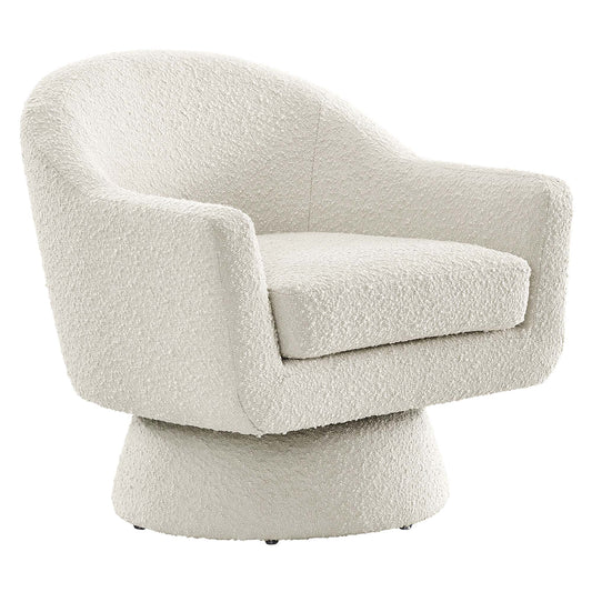 Astral Boucle Fabric Swivel Chair