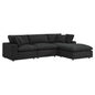 Commix 4-Piece Down Filled Overstuffed Boucle Fabric Sectional Sofa