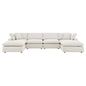 Commix 6-Piece Down Filled Overstuffed Boucle Sectional Sofa