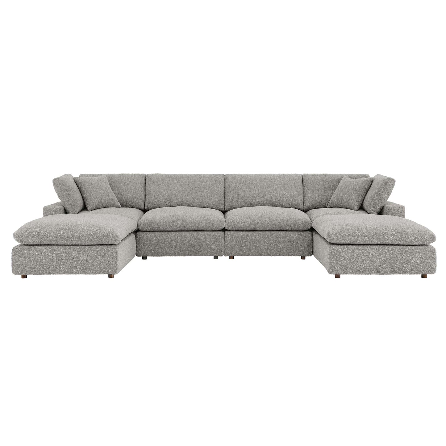 Commix 6-Piece Down Filled Overstuffed Boucle Sectional Sofa