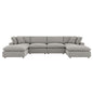 Commix 6-Piece Down Filled Overstuffed Boucle Sectional Sofa