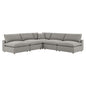 Commix 5-Piece Down Filled Overstuffed Boucle Fabric Sectional Sofa