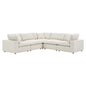 Commix 5-Piece Down Filled Overstuffed Boucle Sectional Sofa