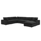 Commix 7-Piece Down Filled Overstuffed Boucle Sectional Sofa