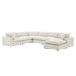 Commix 7-Piece Down Filled Overstuffed Boucle Sectional Sofa