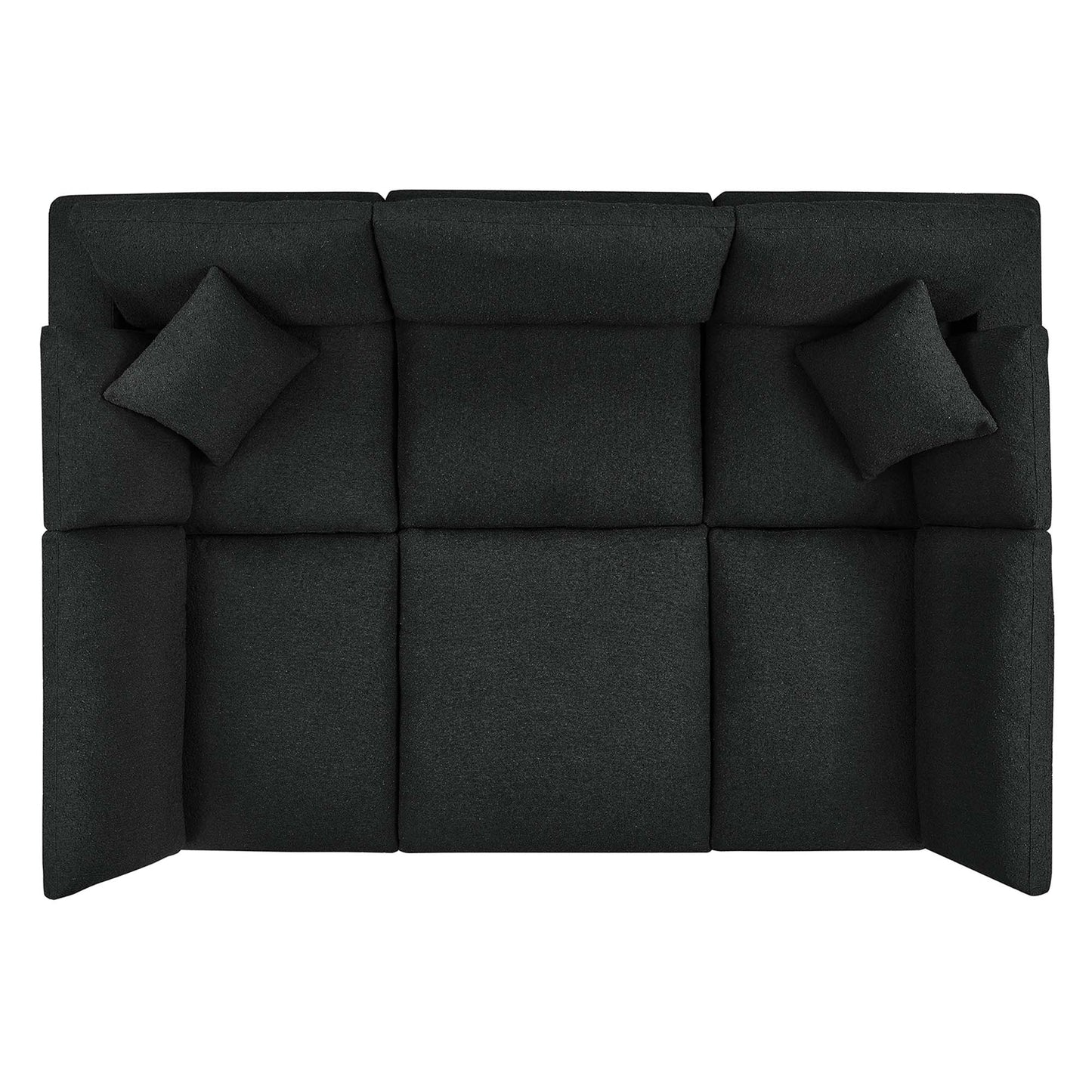 Commix 6-Piece Down Filled Overstuffed Boucle Fabric Sectional Sofa