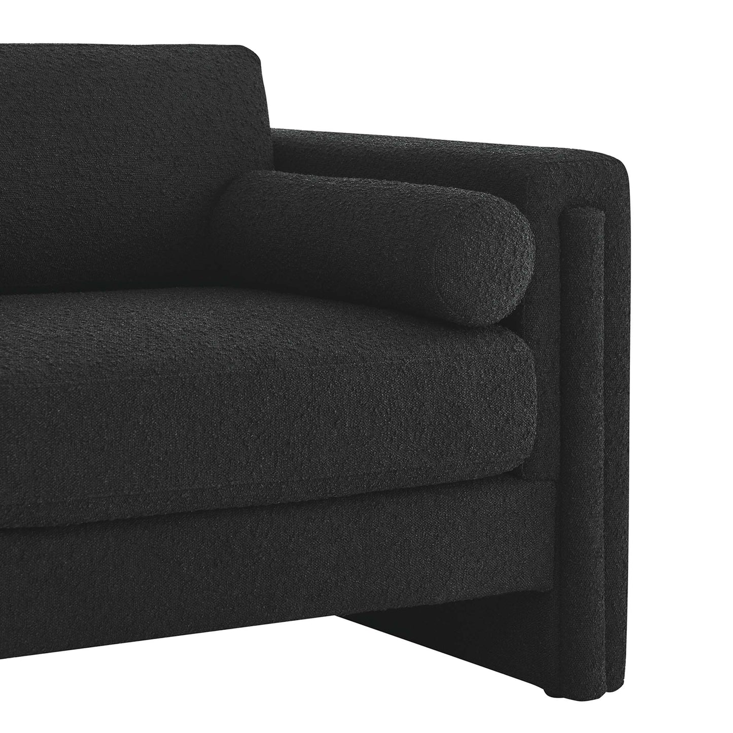 Visible Boucle Fabric Loveseat