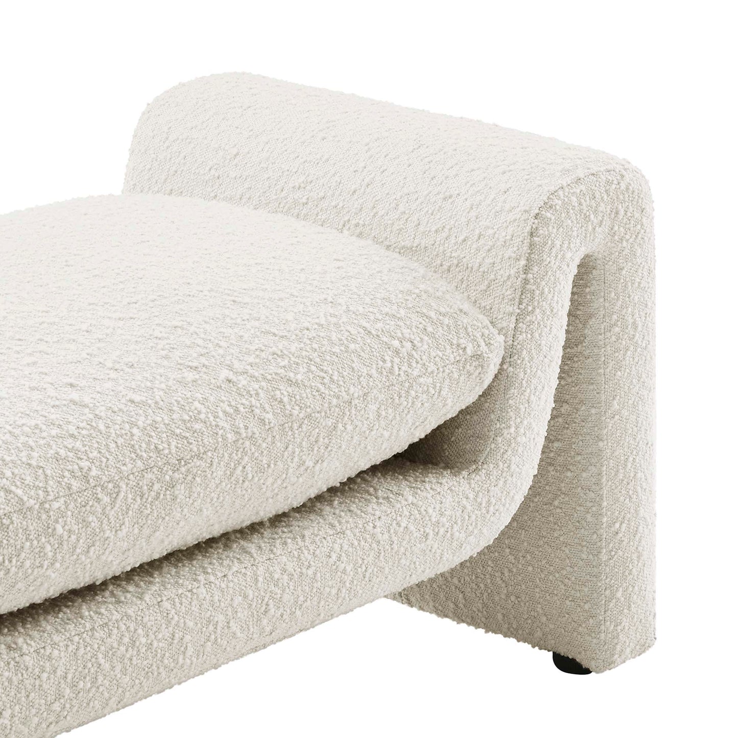 Waverly Boucle Fabric Bench