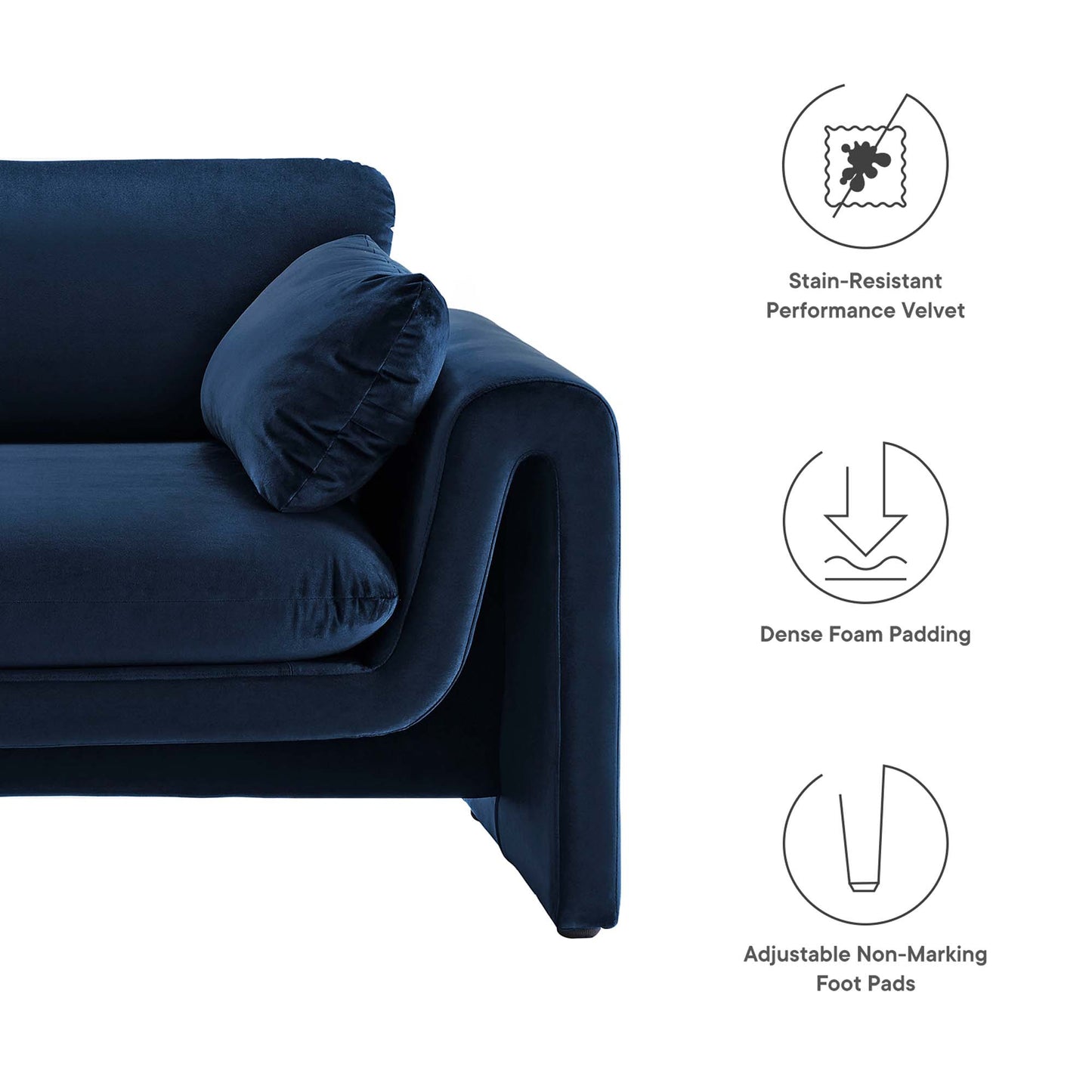 Waverly Performance Velvet Sofa