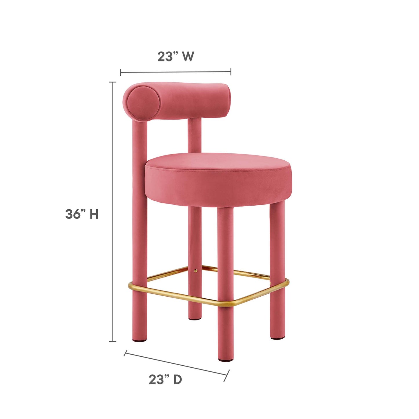 Toulouse Performance Velvet Counter Stool