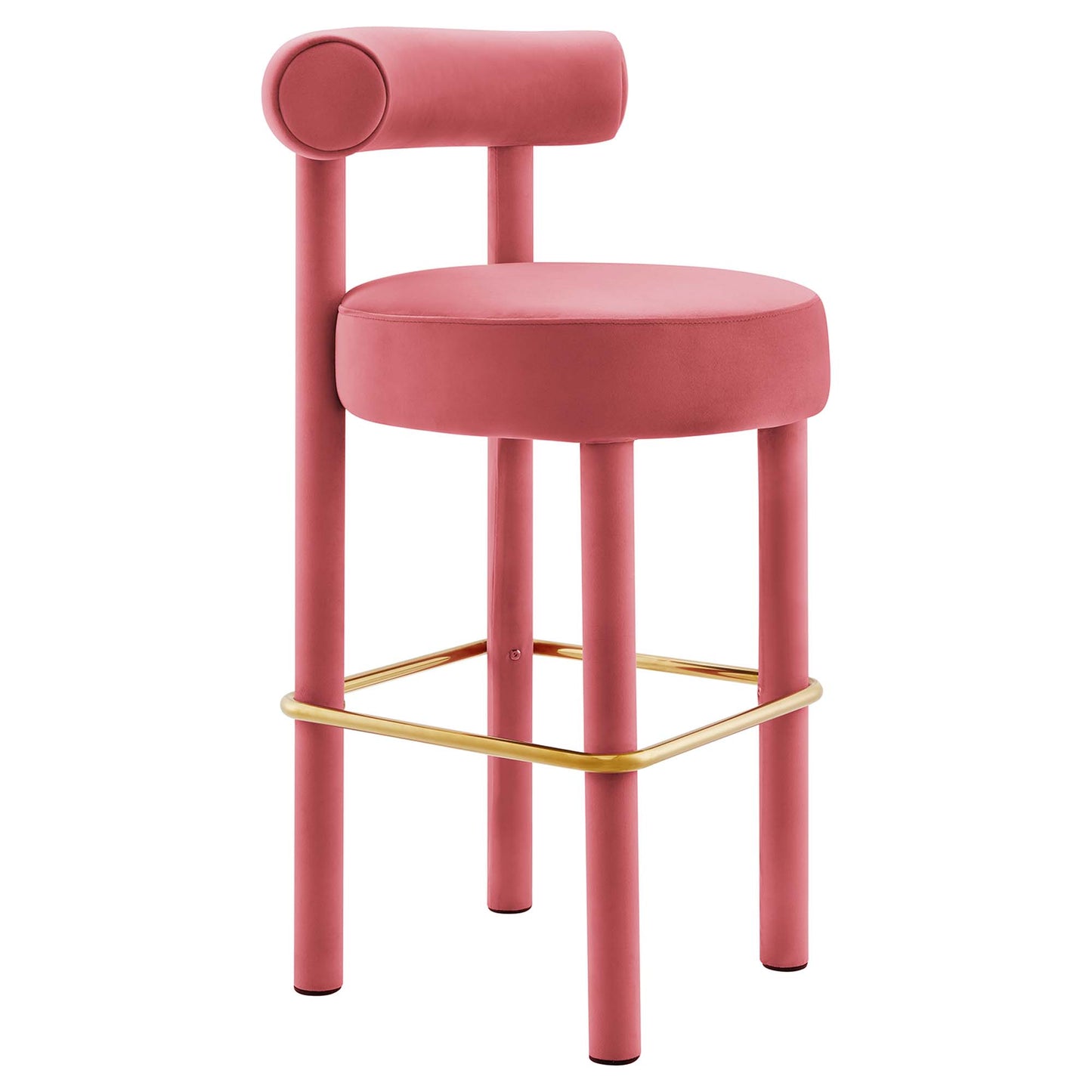 Tabouret de bar en velours Toulouse Performance de Modway