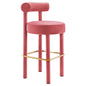 Tabouret de bar en velours Toulouse Performance de Modway