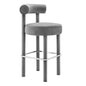 Tabouret de bar en velours Toulouse Performance de Modway