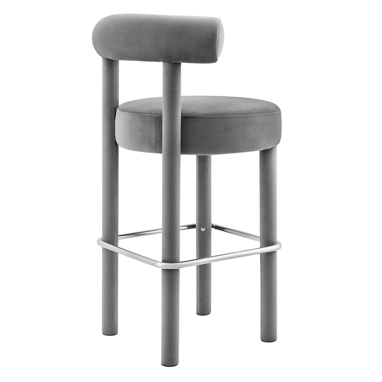 Tabouret de bar en velours Toulouse Performance de Modway