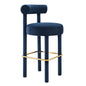 Tabouret de bar en velours Toulouse Performance de Modway