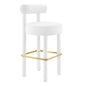 Tabouret de bar en velours Toulouse Performance de Modway