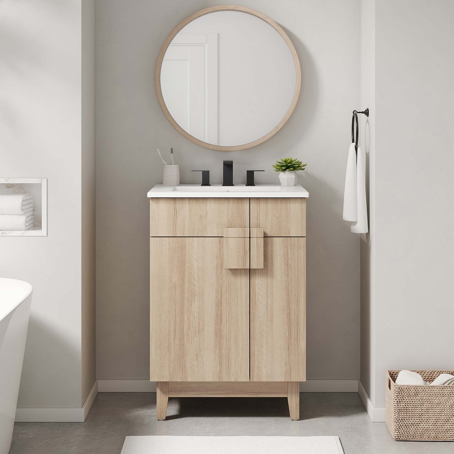 Miles 24” Bathroom Vanity Cabinet (Sink Basin Not Included)