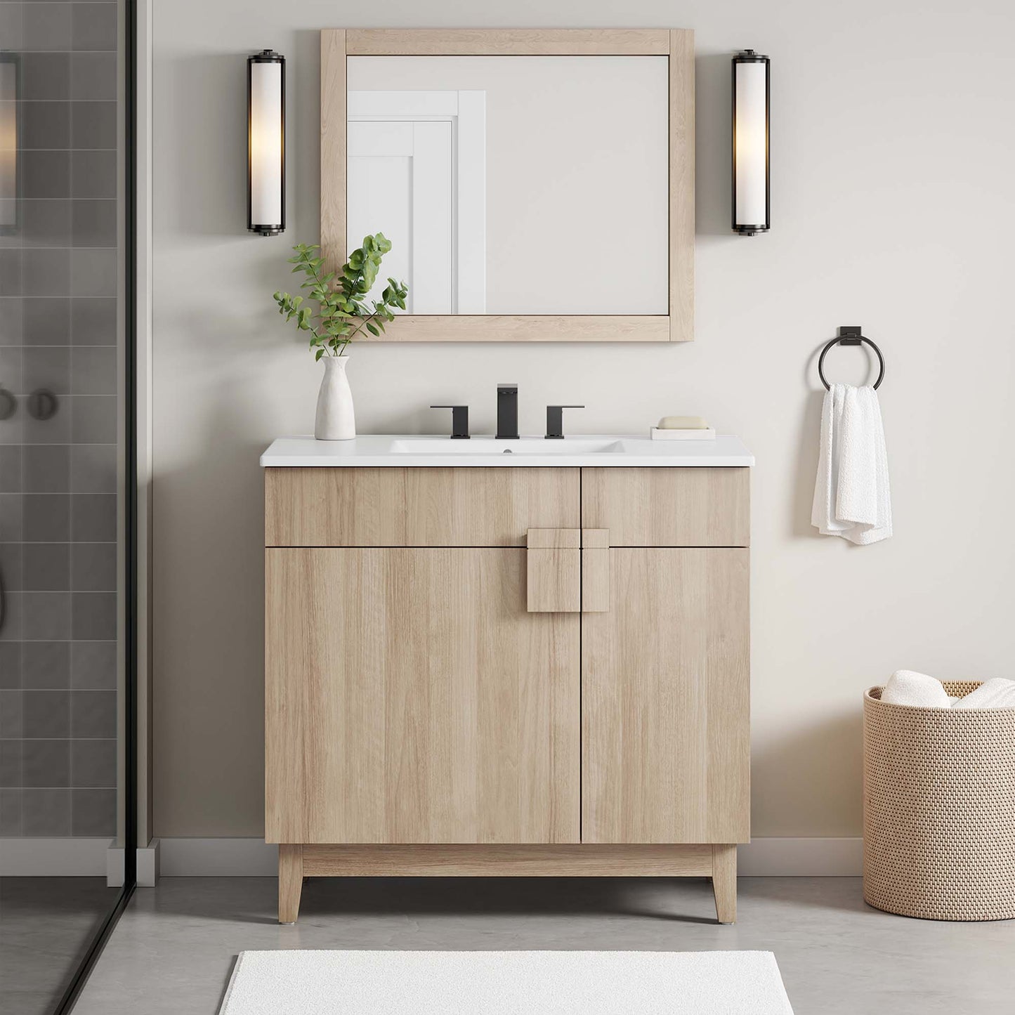 Miles 36” Bathroom Vanity Cabinet (Sink Basin Not Included)