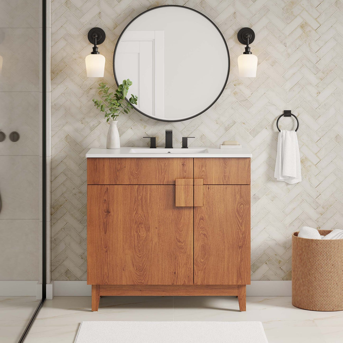 Miles 36” Bathroom Vanity Cabinet (Sink Basin Not Included)