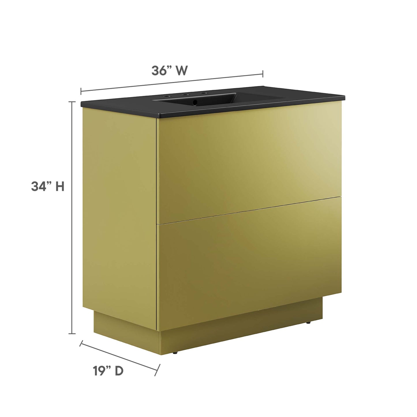 Mueble de baño Quantum de 36" de Modway