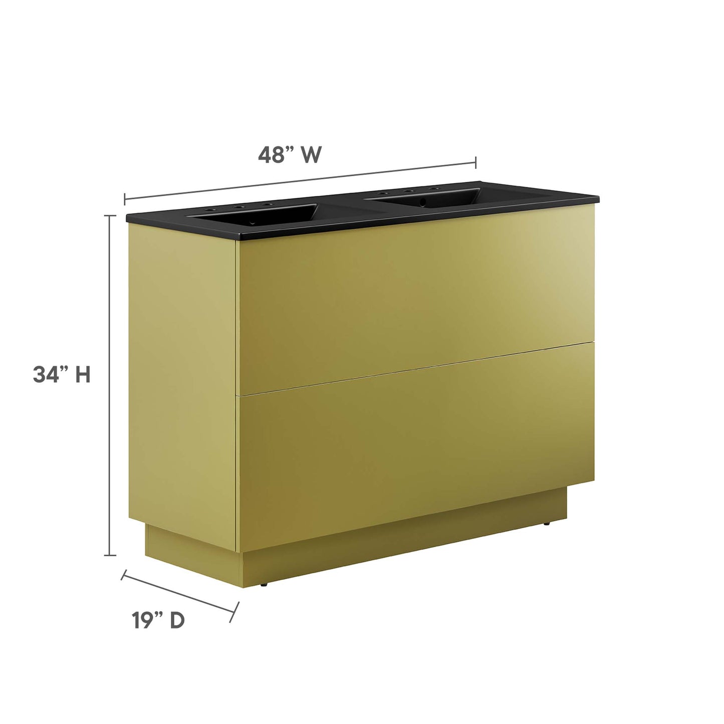 Quantum 48" Double Sink Bathroom Vanity