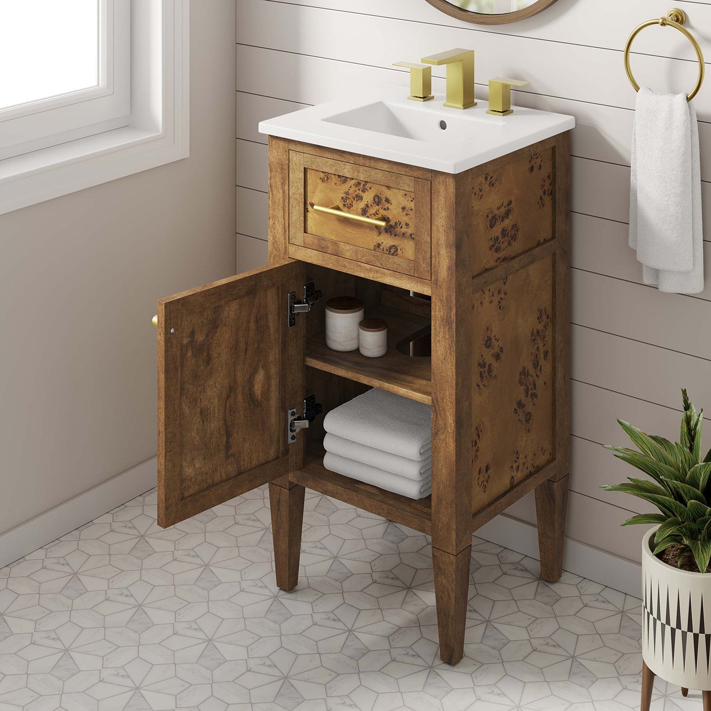 Elysian 18" Wood Bathroom Vanity