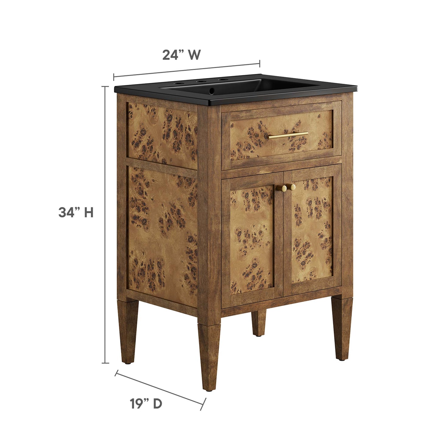 Elysian 24" Wood Bathroom Vanity